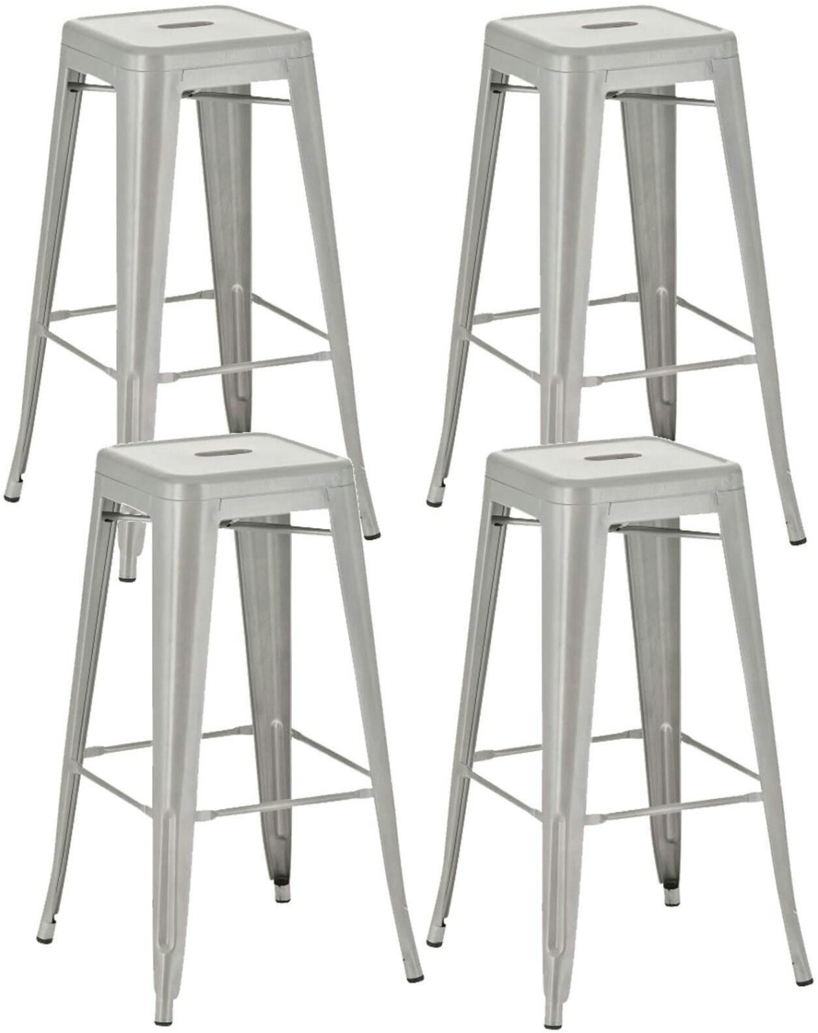 CLP Set of 4 bar stools Joshua silver (312752)
