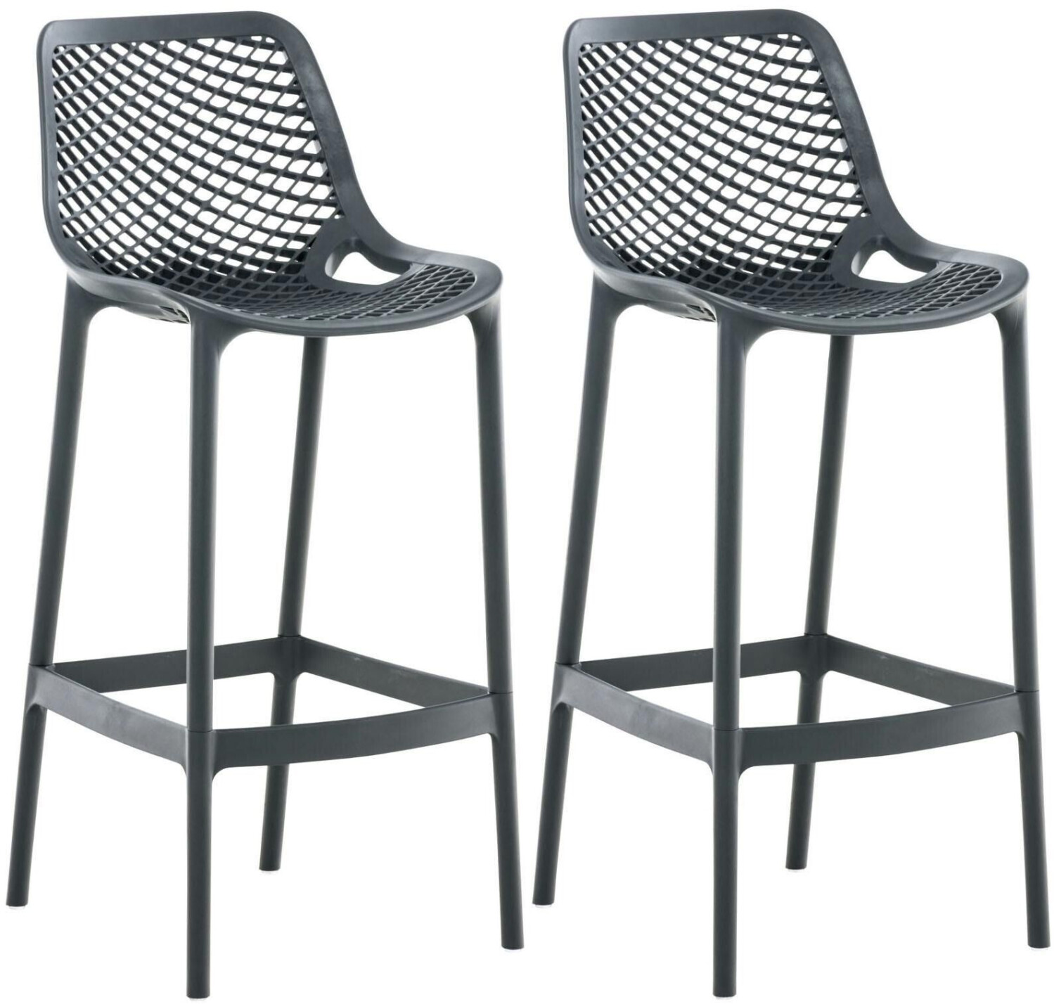 CLP Set of 2 bar stools Air dark gray (319581)