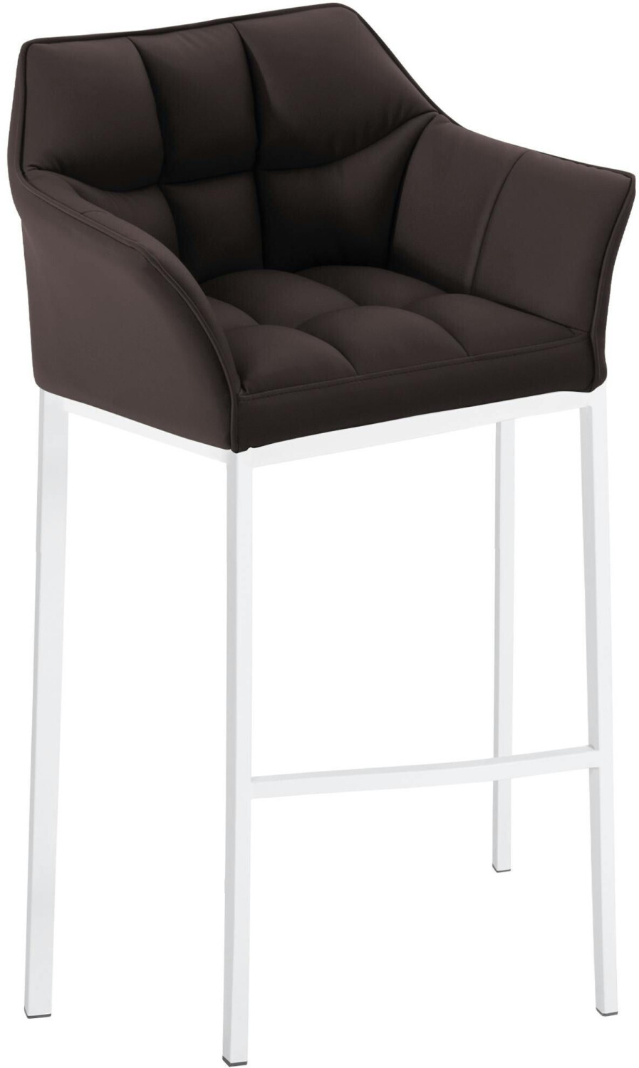 CLP Bar stool Damaso with 4-foot frame white brown (301779)