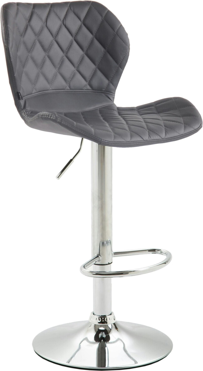 CLP Bar stool cork faux leather chrome gray (313198)