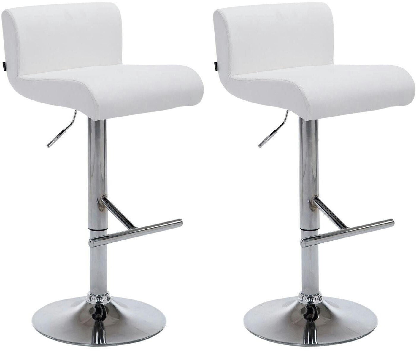 CLP Set of 2 bar stools California white (311186)