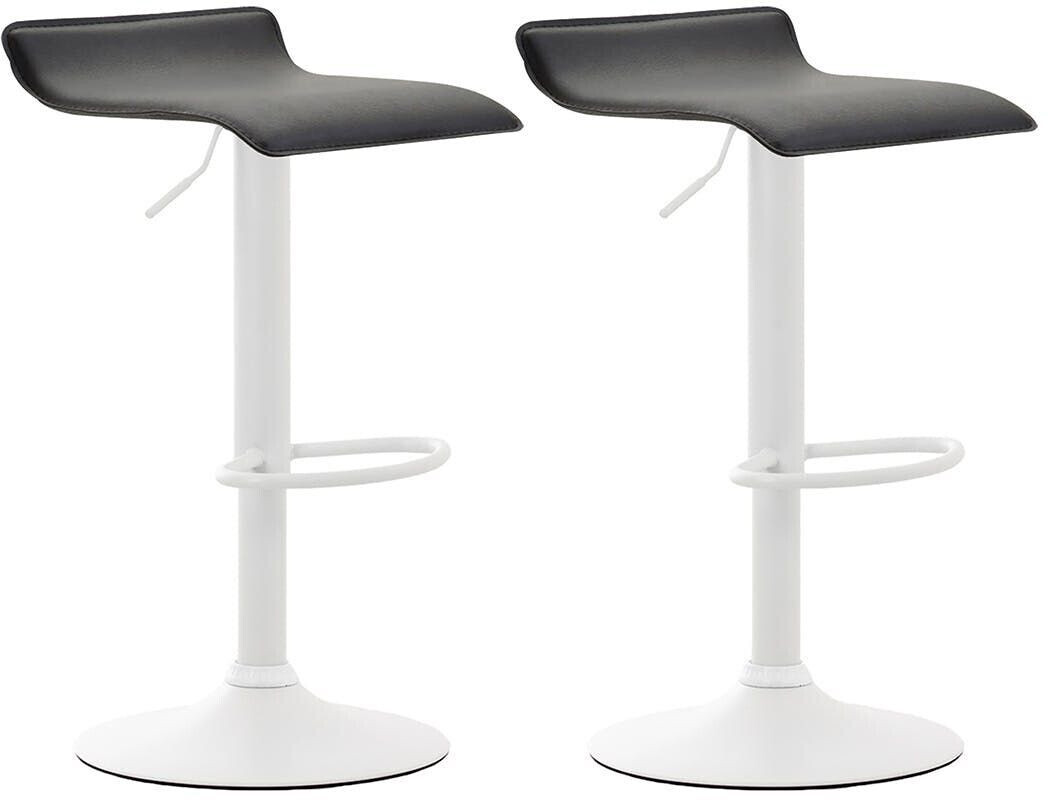 CLP Set of 2 bar stools Dyn V2 artificial leather white black (316106)
