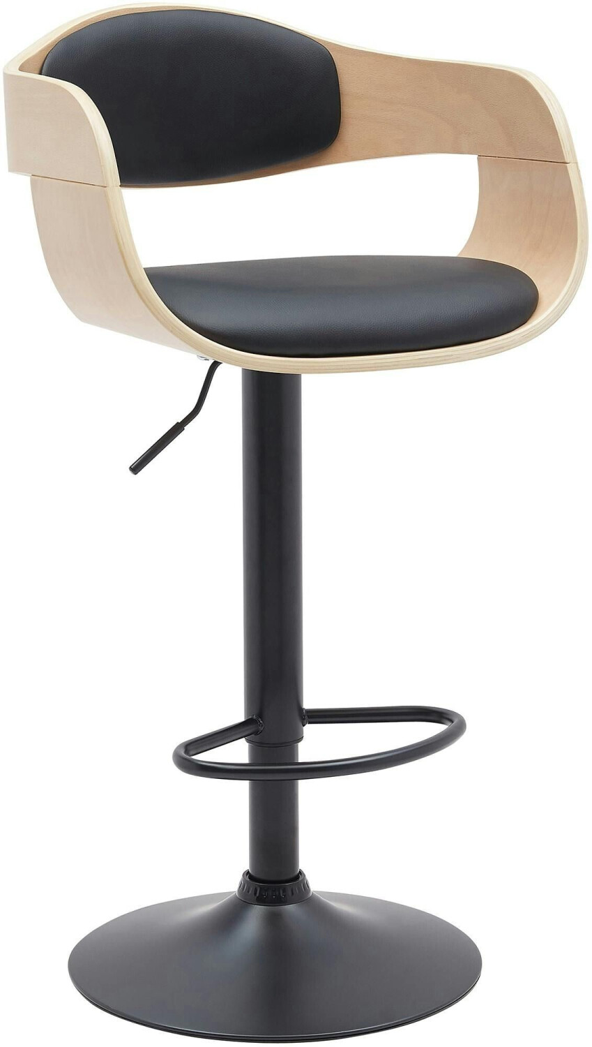 CLP Bar stool Kingston B faux leather natural/black (321624)
