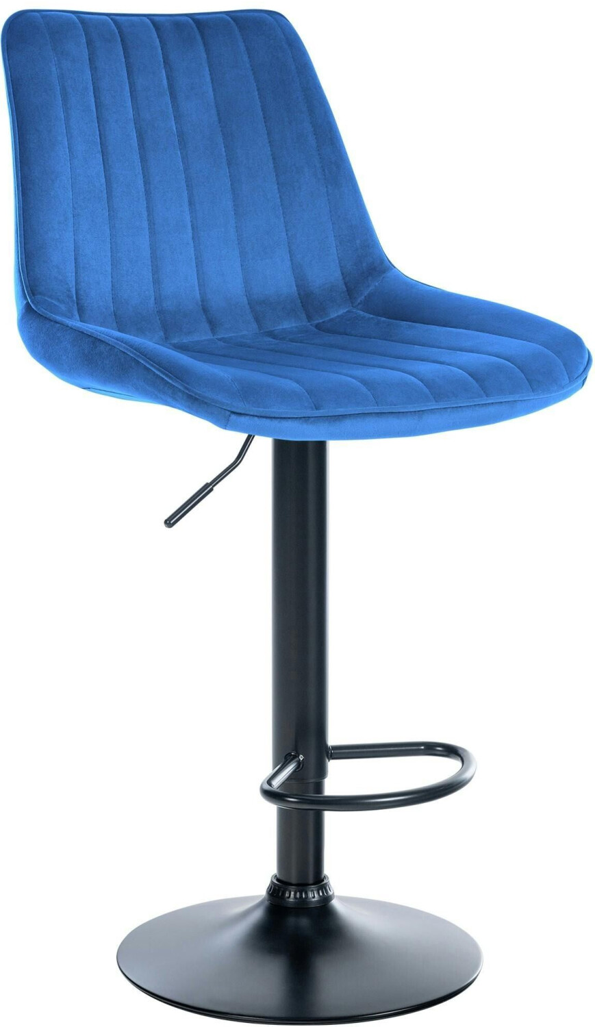 CLP Bar stool Toni velvet black blue (321549)