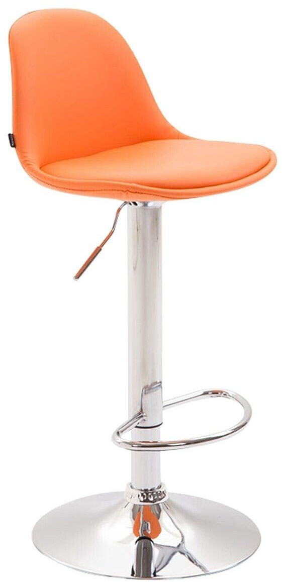 CLP Bar stool Kiel fully upholstered faux leather chrome orange (102496609)
