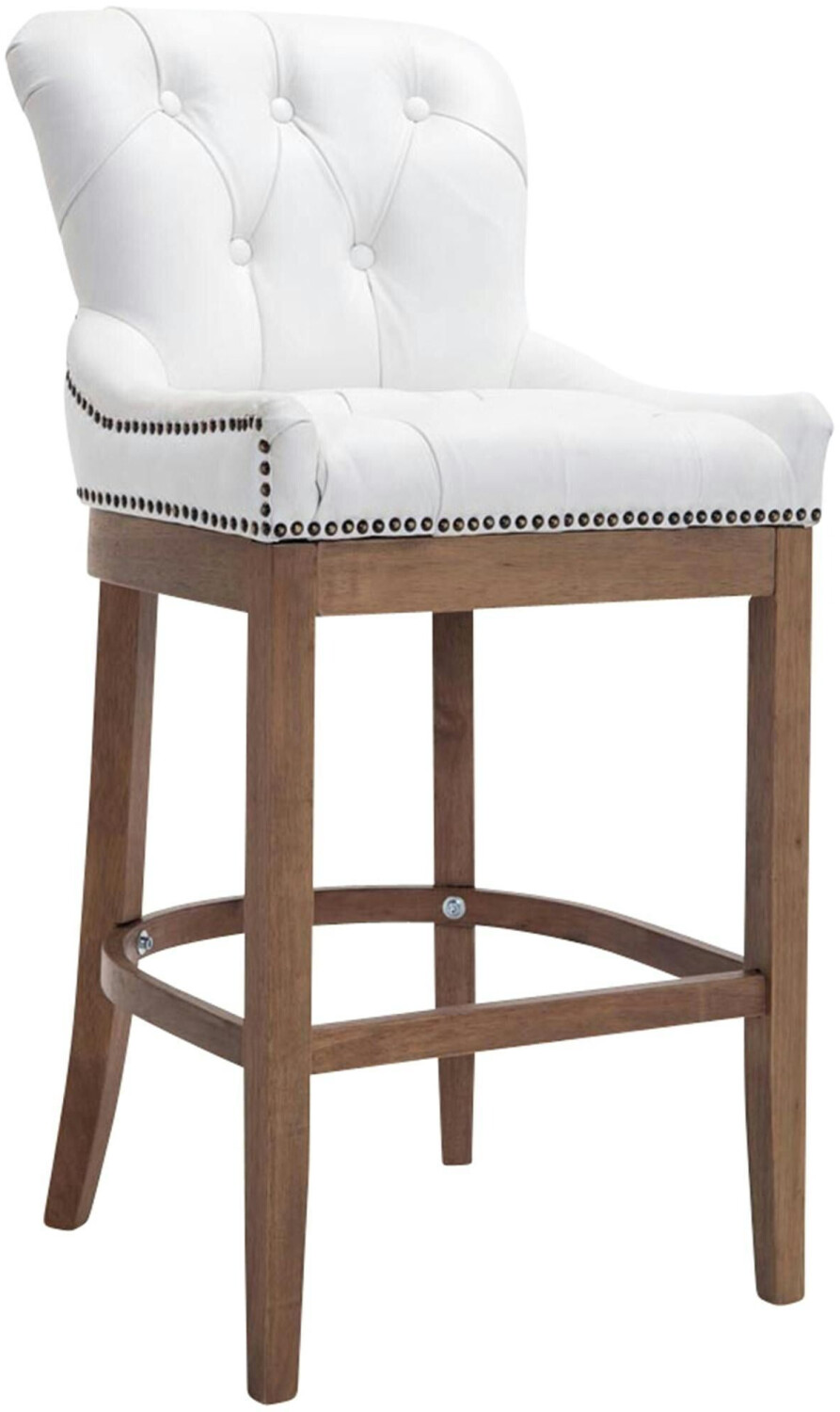 CLP Bar stool Lakewood genuine leather antique light white (101206504)