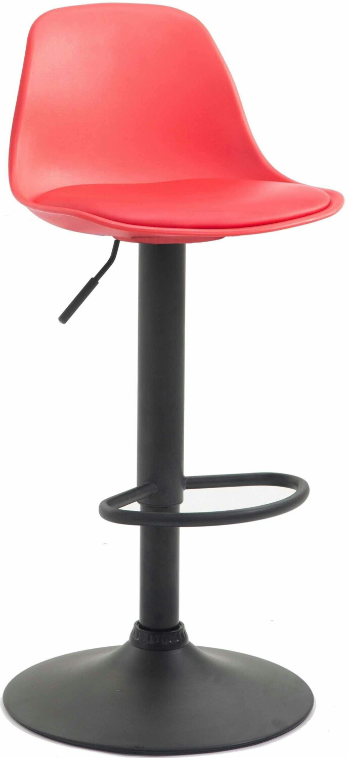 CLP Bar stool Kiel faux leather black red (308975)