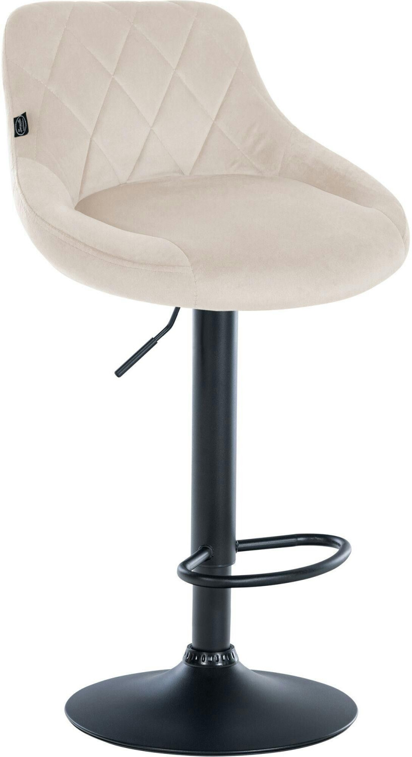 CLP Bar stool Lazio velvet black cream (322736)