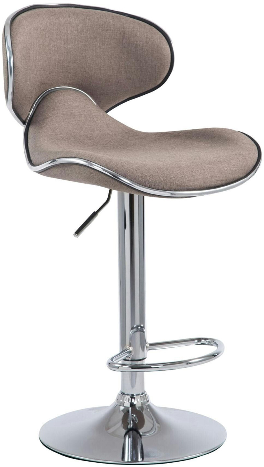 CLP Bar stool Las Vegas V2 fabric chrome taupe (1018026124)