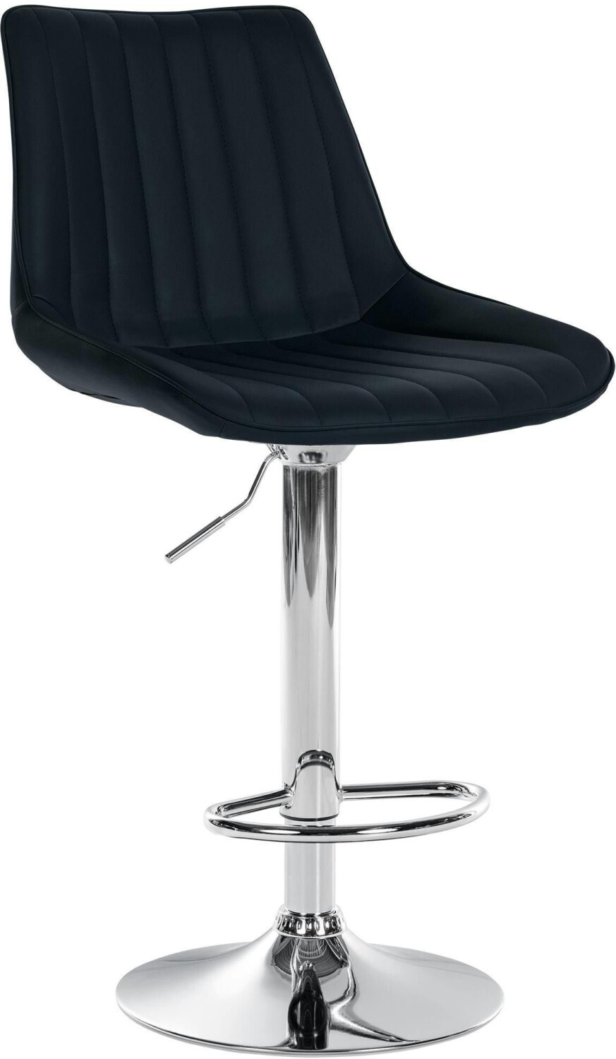 CLP Bar stool Toni imitation leather chrome black (321527)