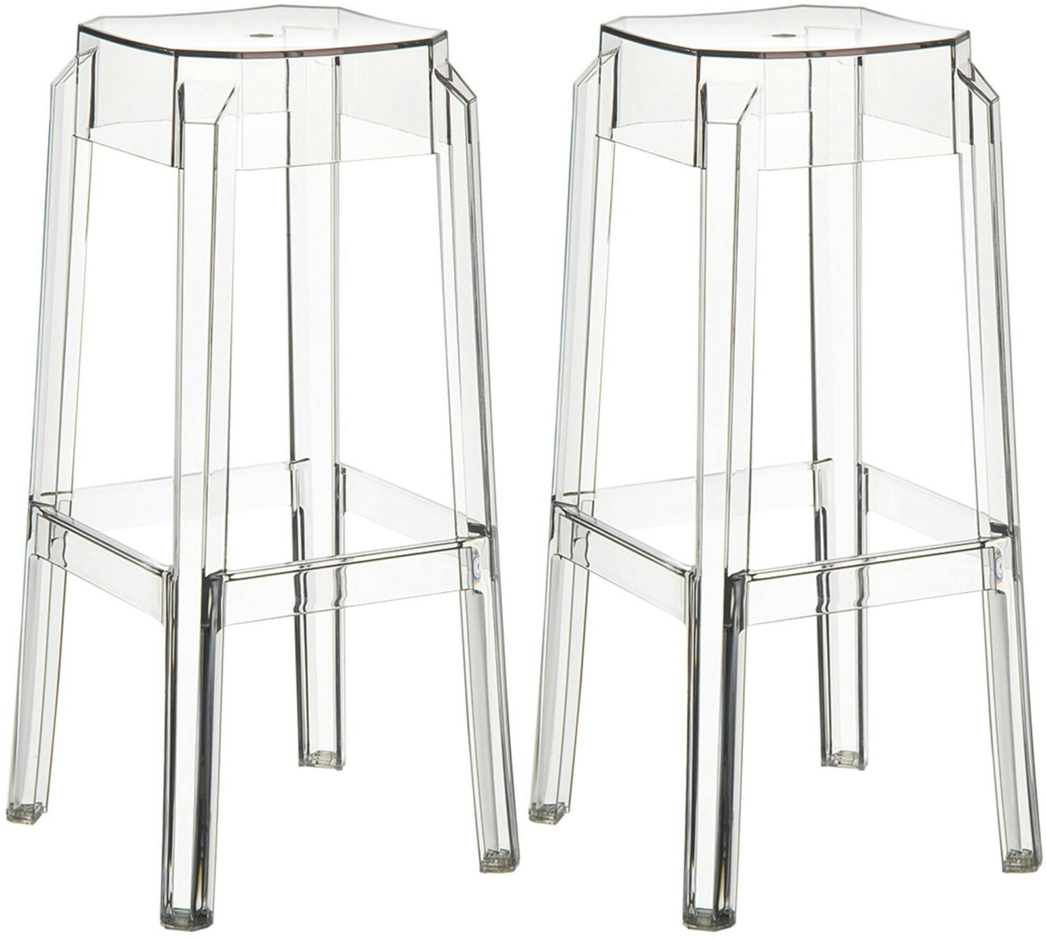 CLP Set of 2 bar stools Fox transparent (305307)