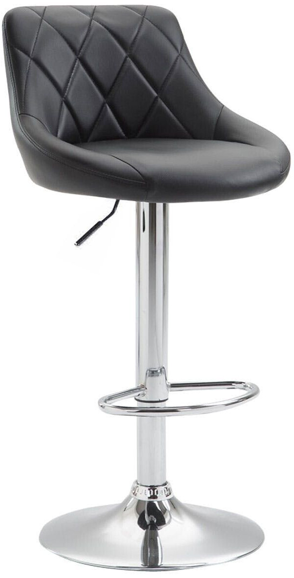 CLP Bar stool Lazio imitation leather chrome black (102287601)