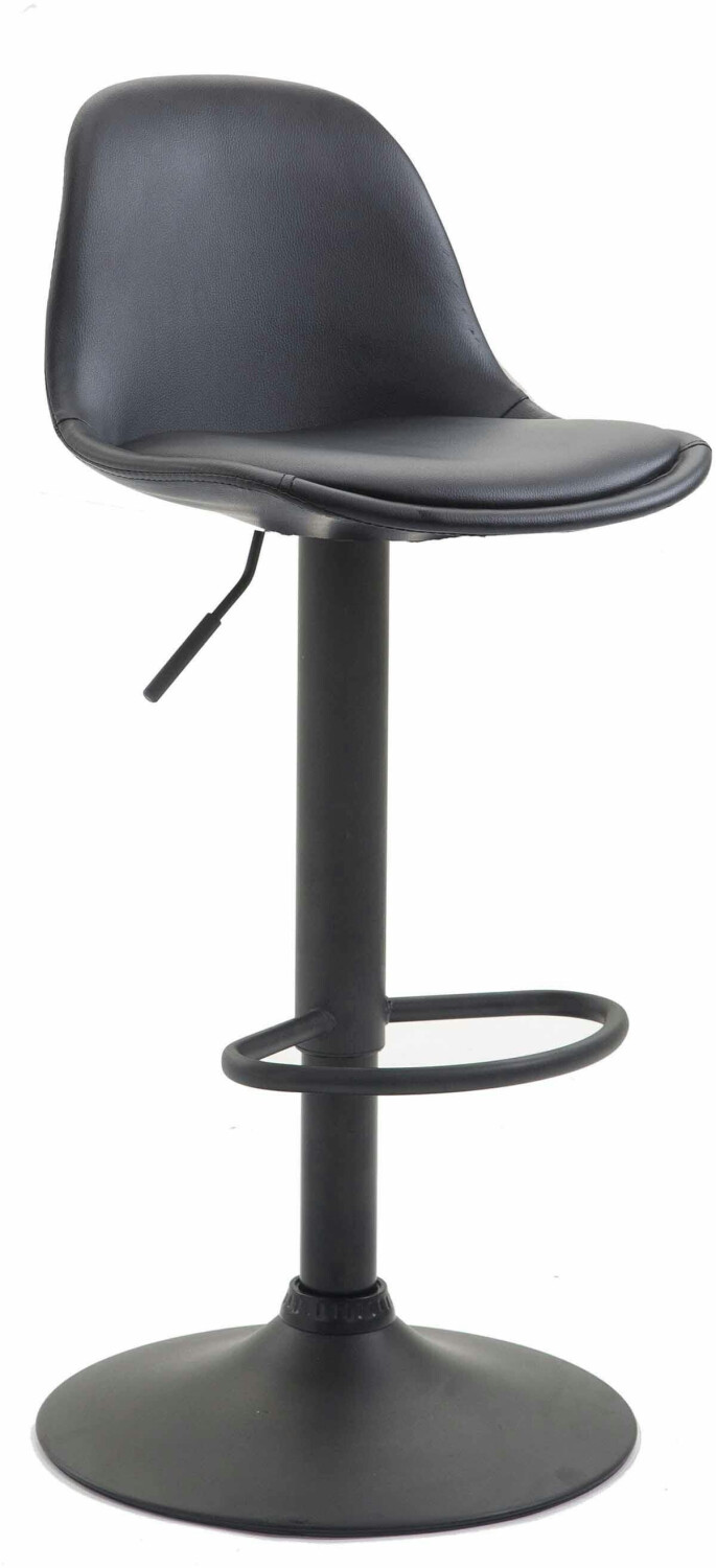 CLP Bar stool Kiel fully upholstered faux leather black black (308964)