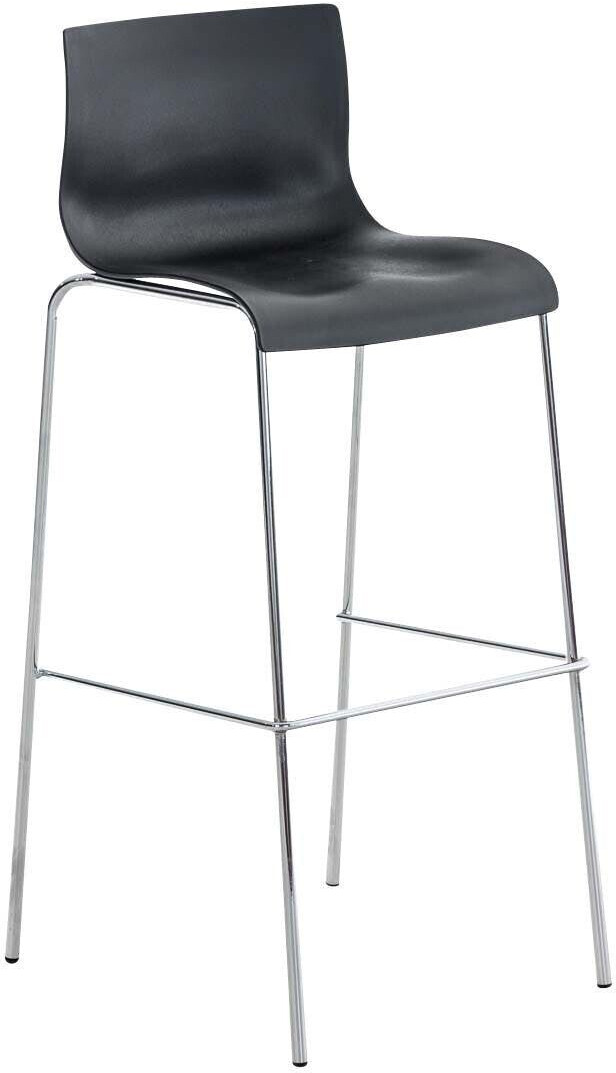 CLP Bar stool Hover chrome 4-foot frame black (101893501)