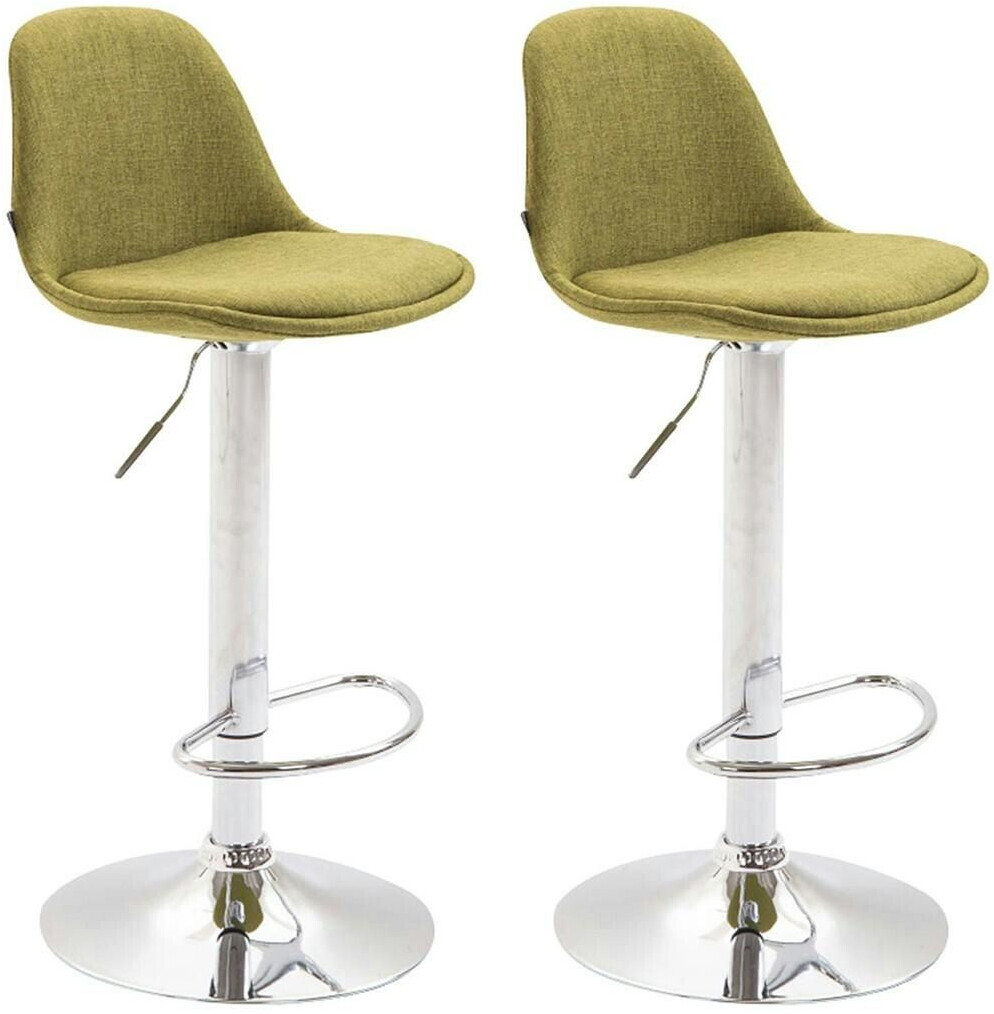 CLP Set of 2 bar stools Kiel fabric green (307006)