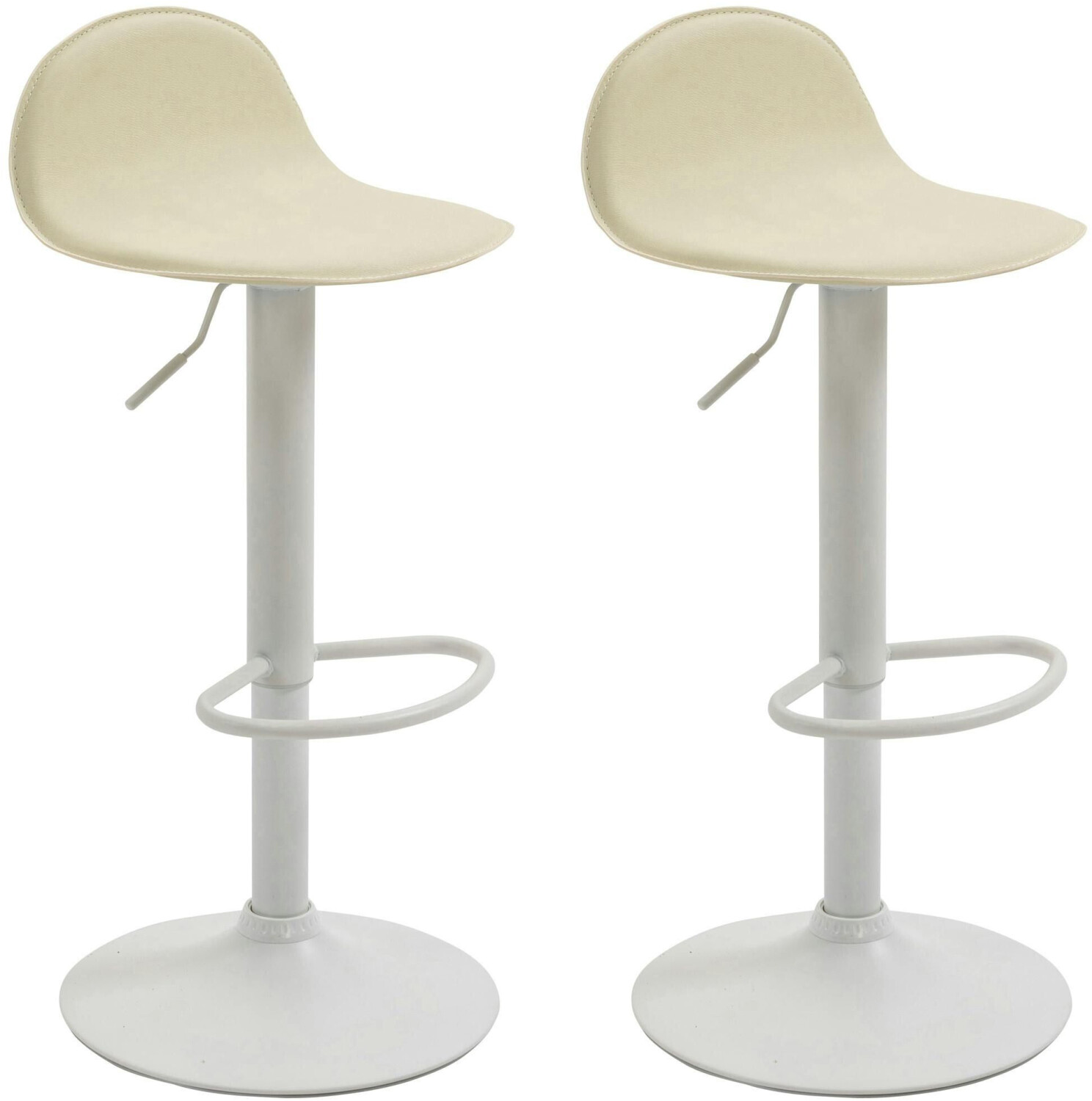 CLP Set of 2 bar stools Lana V2 white cream (319862)