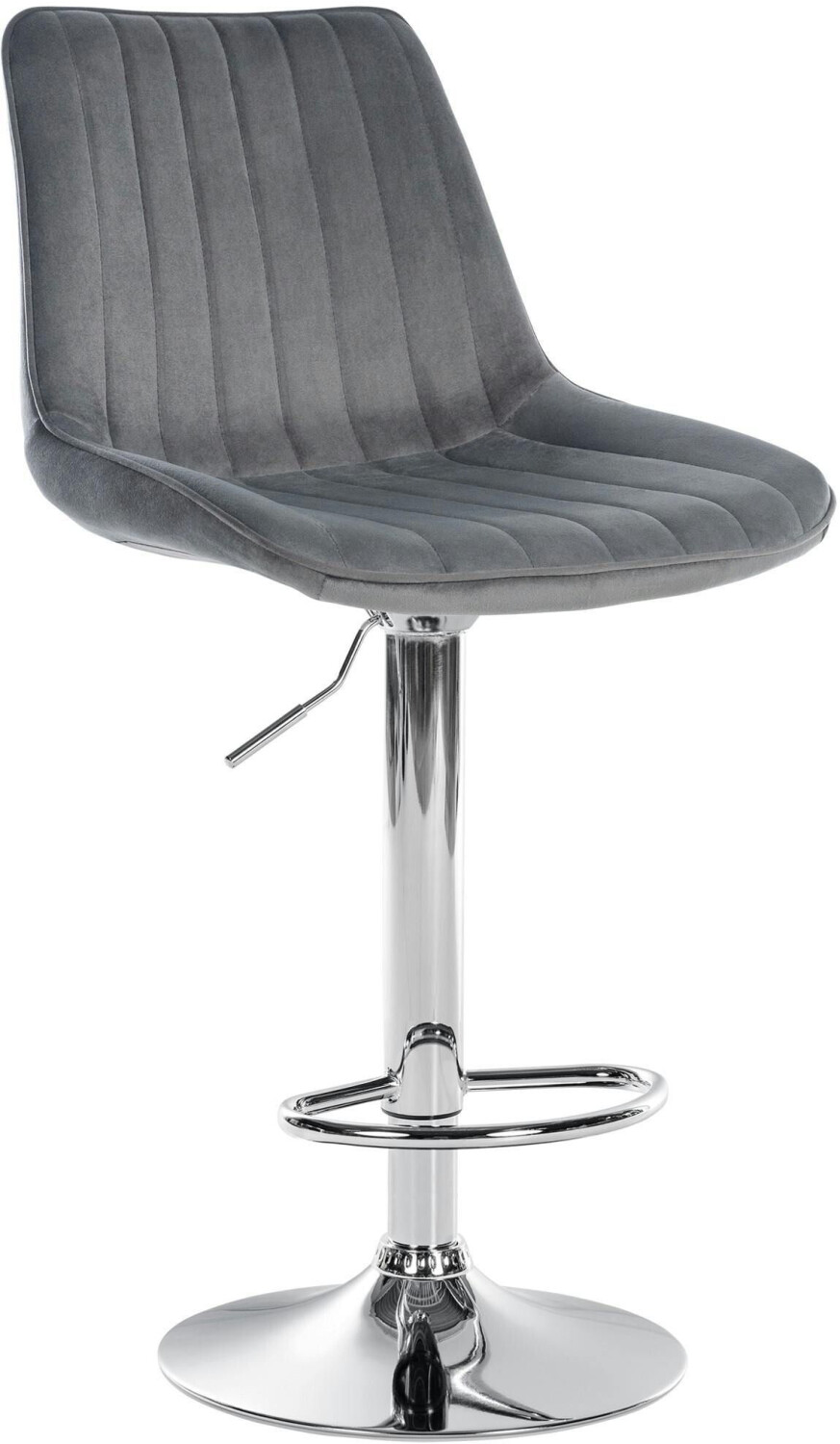 CLP Bar stool Toni velvet chrome dark gray (321564)
