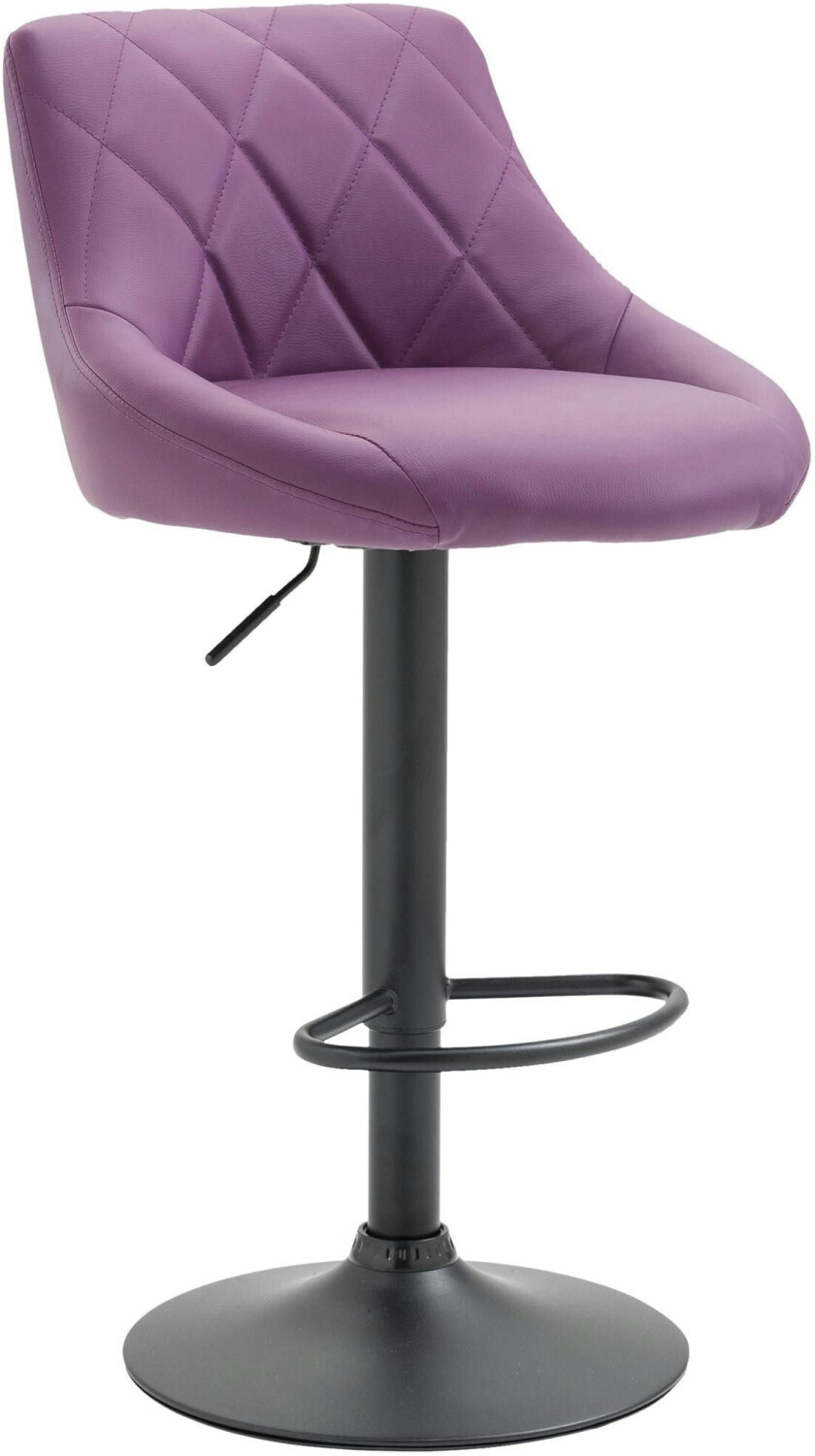 CLP Bar stool Lazio faux leather black purple (321757)