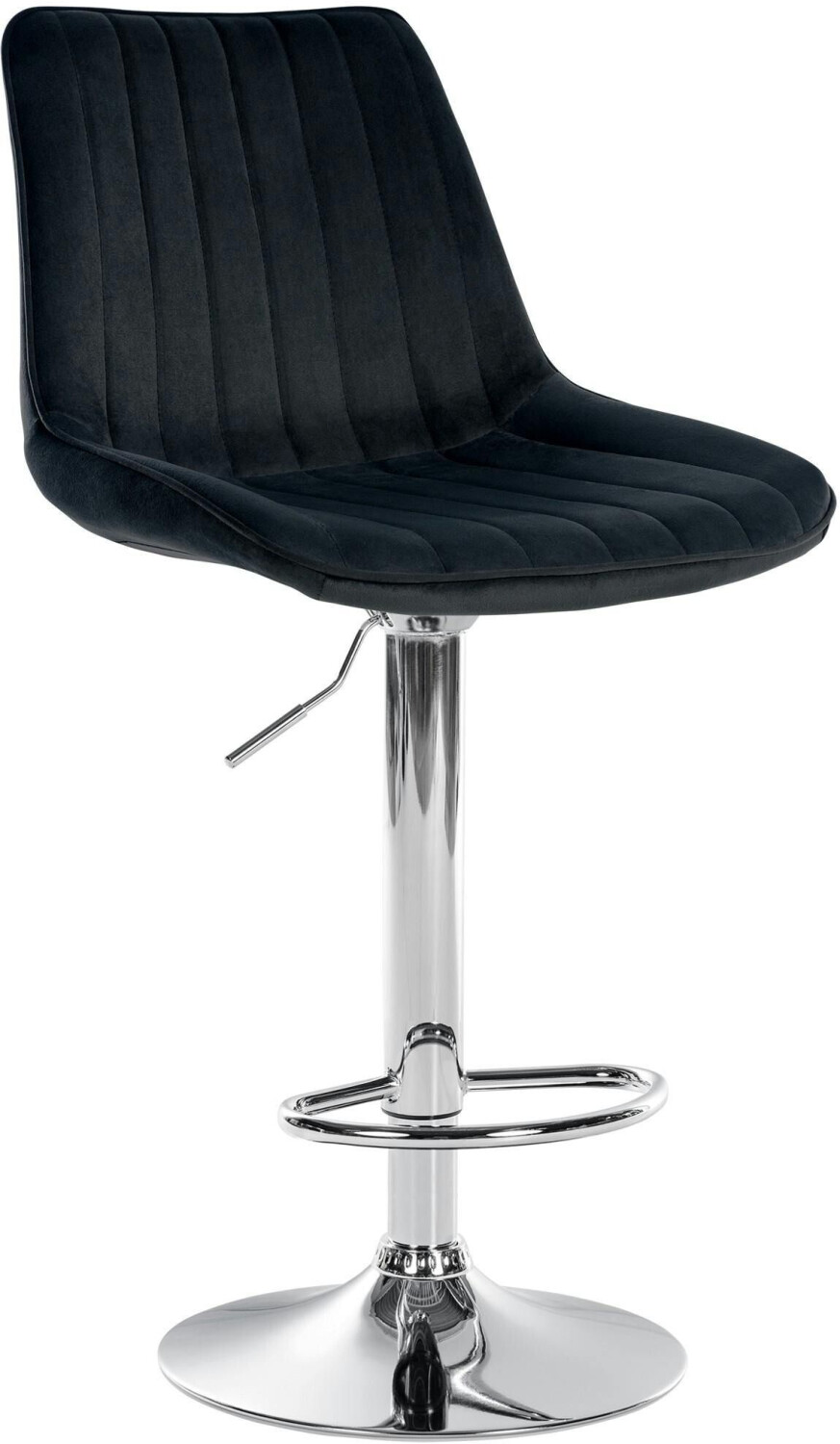 CLP Bar stool Toni velvet chrome black (321565)