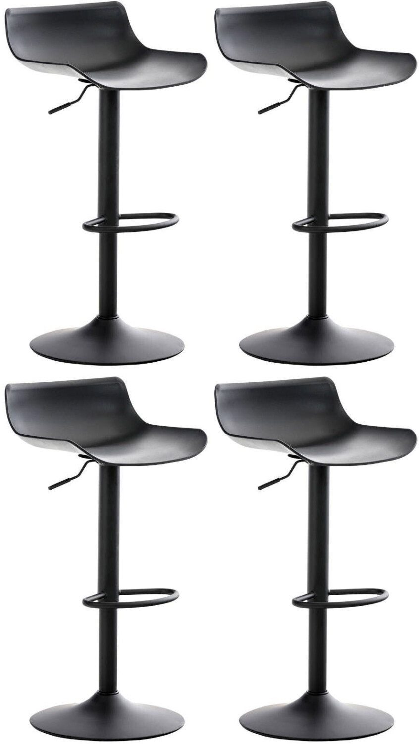 CLP Set of 4 bar stools Aveiro black (322755)