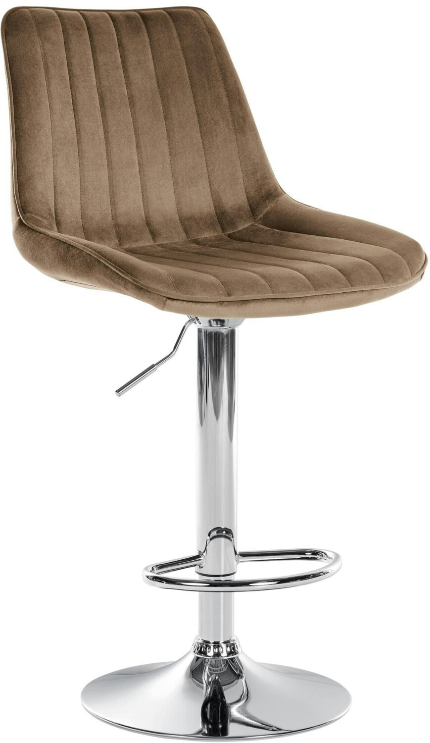 CLP Bar stool Toni velvet chrome brown (321563)