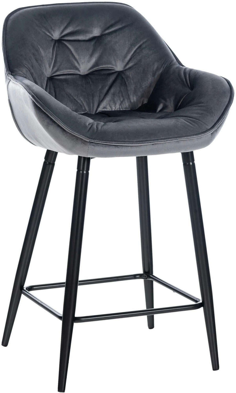CLP Bar stool Gibson 76 velvet dark gray (322073)