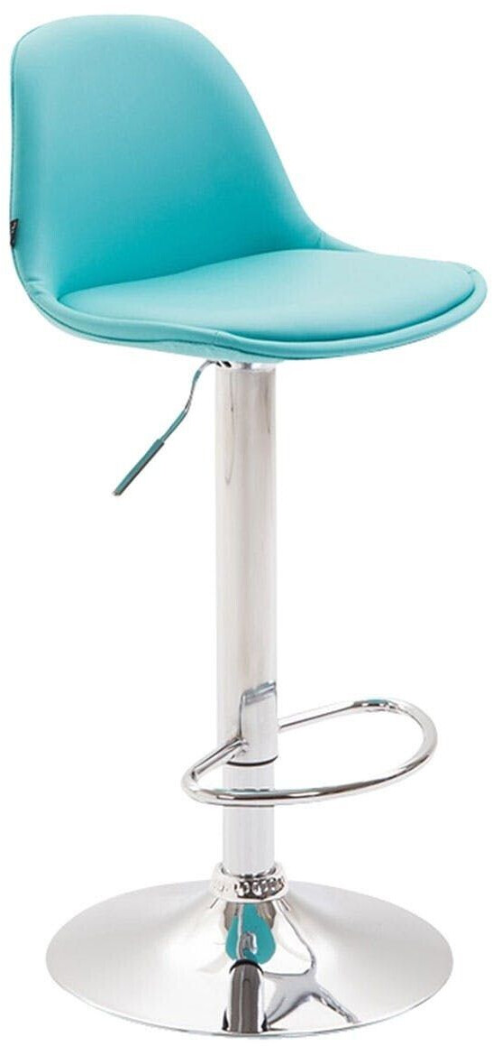 CLP Bar stool Kiel fully upholstered faux leather chrome blue (102496410)