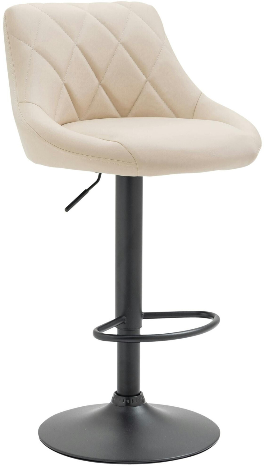 CLP Bar stool Lazio faux leather black cream (321754)