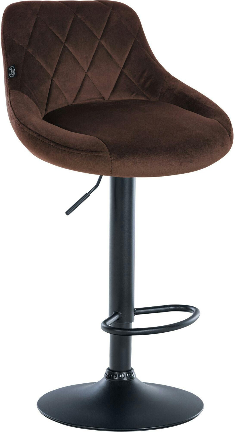 CLP Bar stool Lazio velvet black brown (322735)