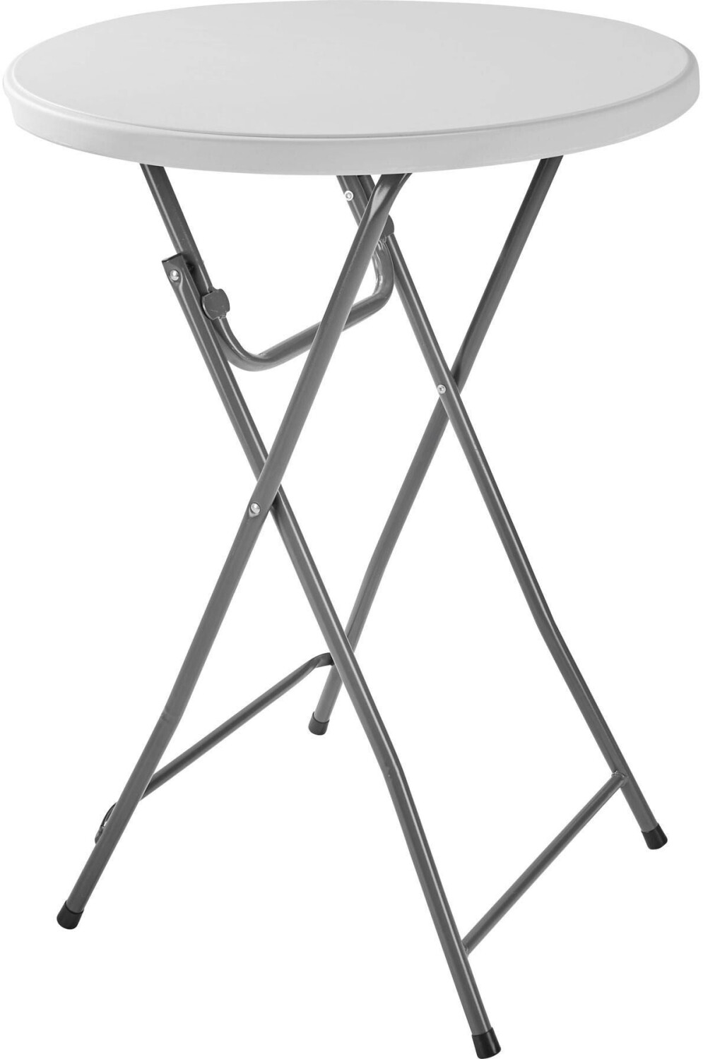 TecTake Bar table Pascal round 80x110 cm - white steel (402758)