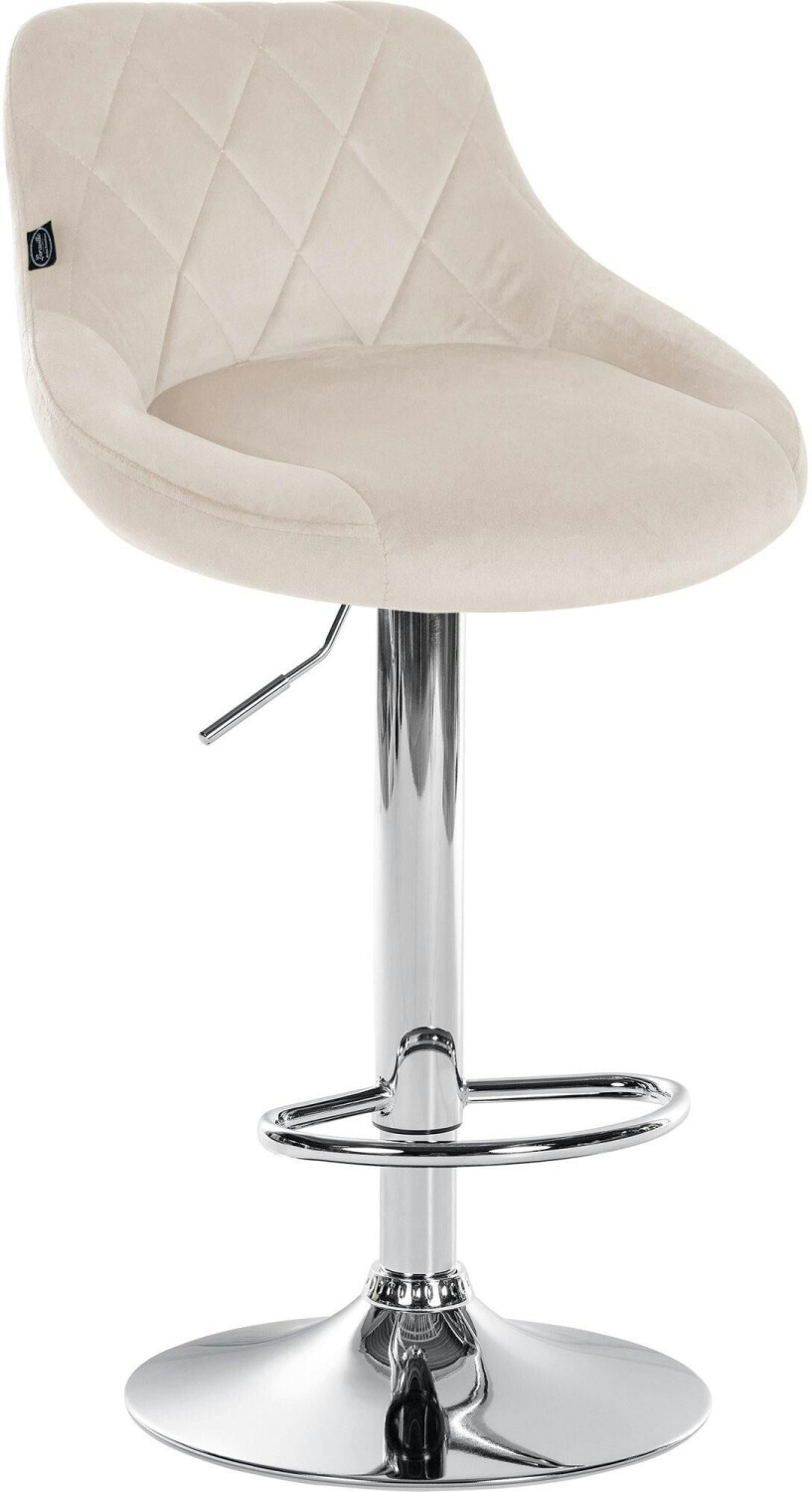 CLP Bar stool Lazio velvet chrome cream (322729)