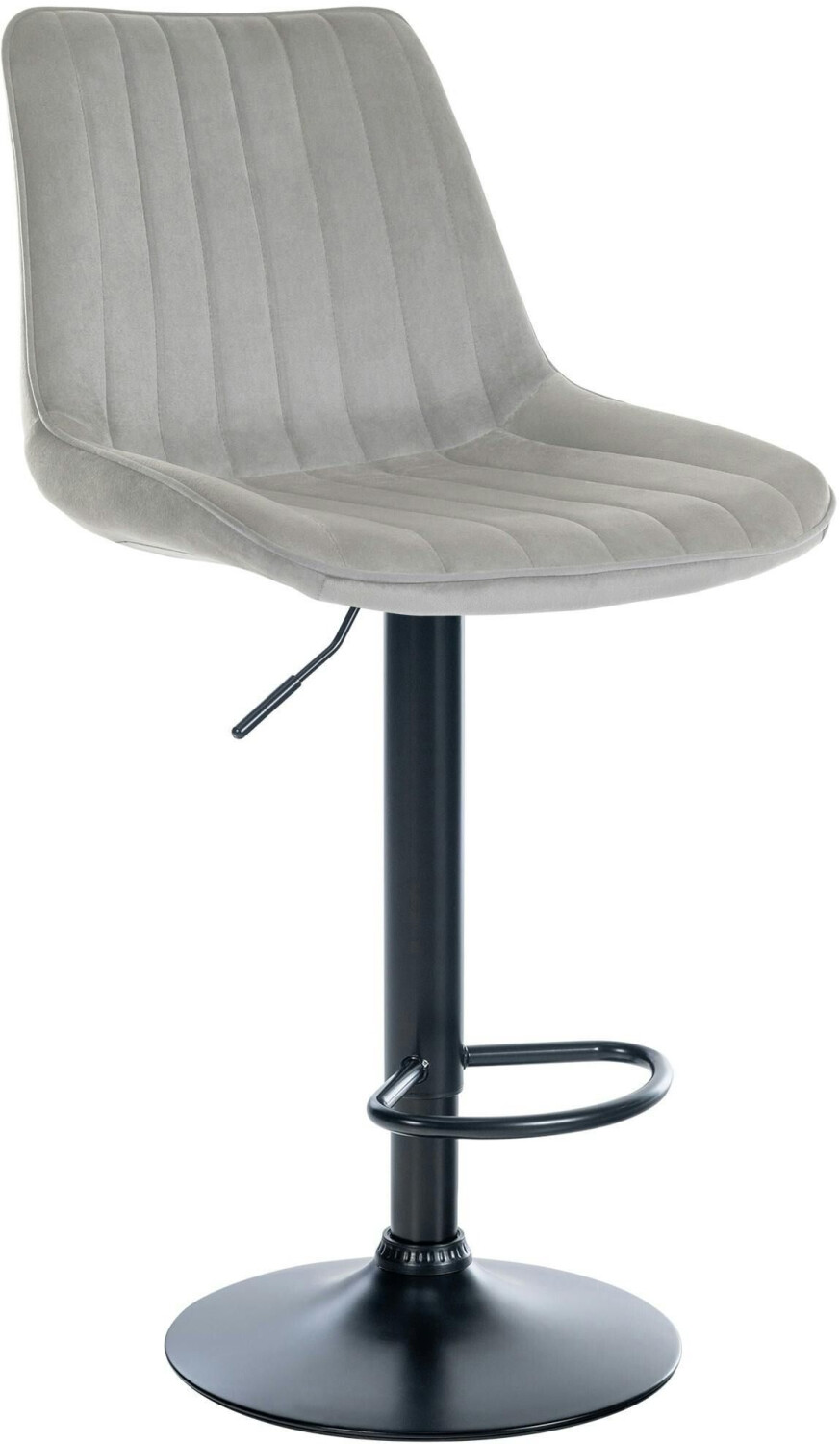 CLP Bar stool Toni velvet black gray (321548)