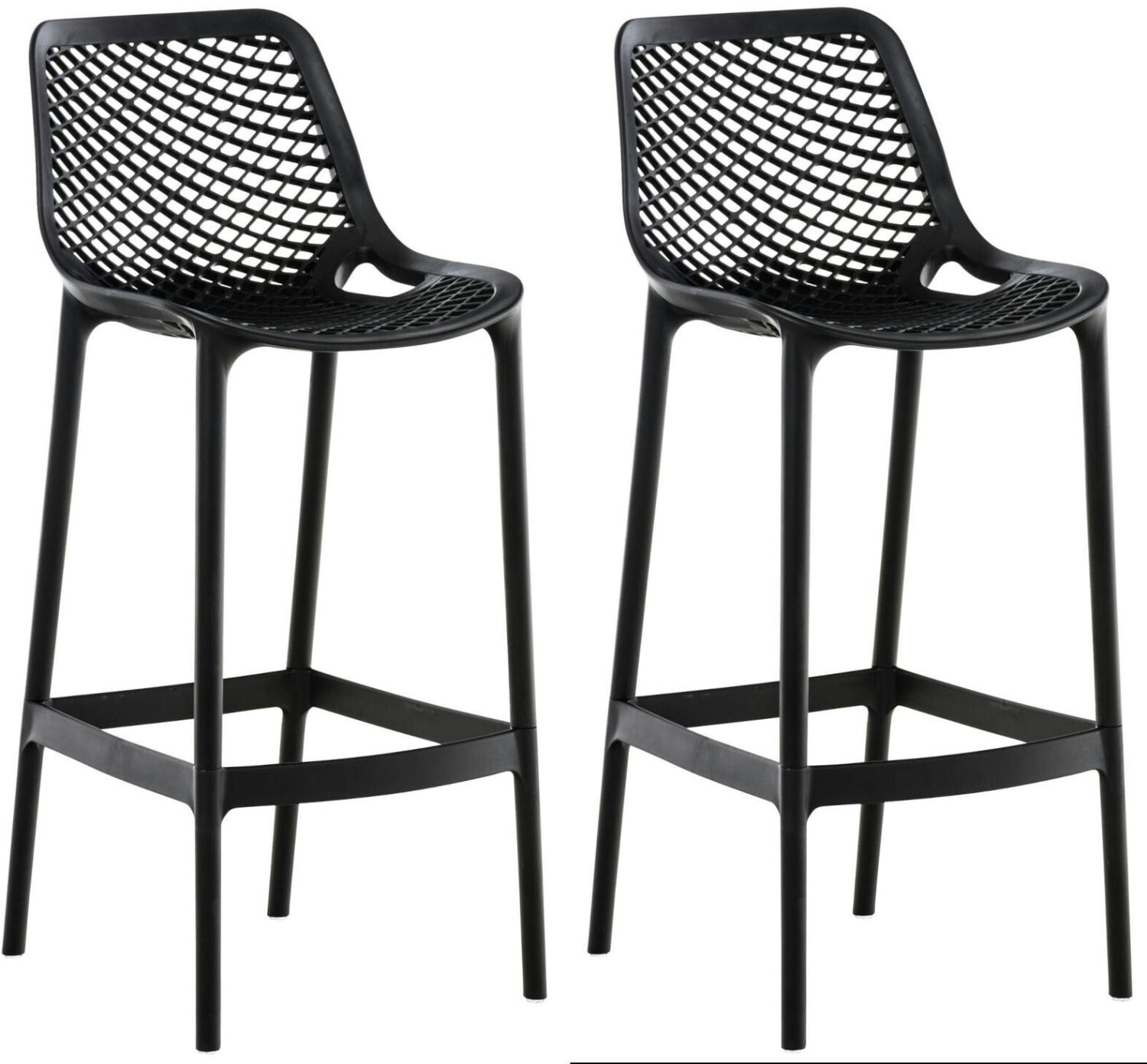 CLP Set of 2 bar stools Air black (319585)