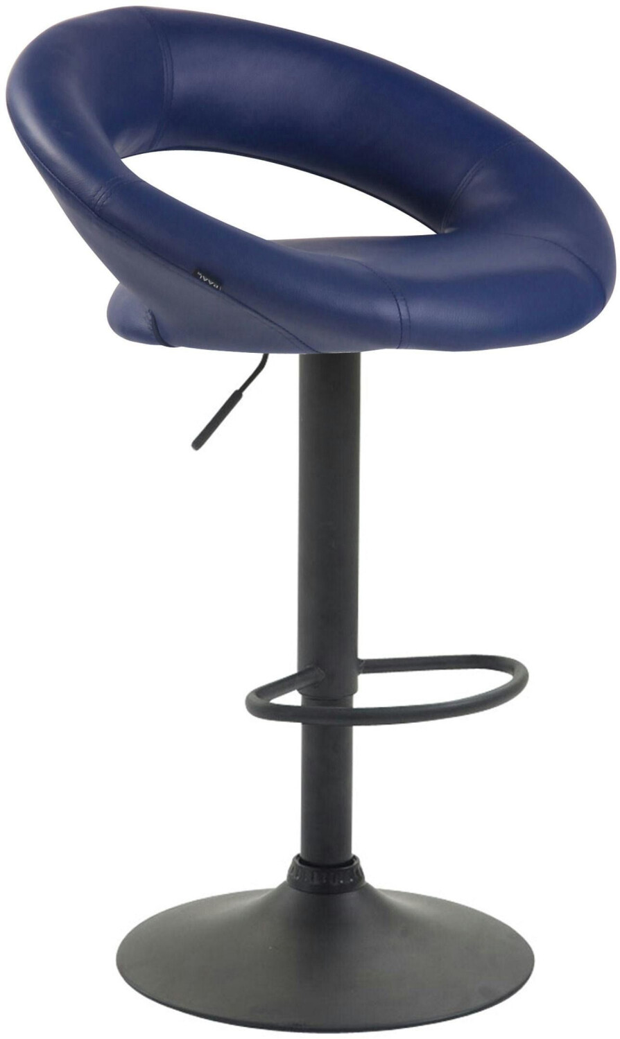 CLP Bar stool Olinda faux leather black blue (315782)