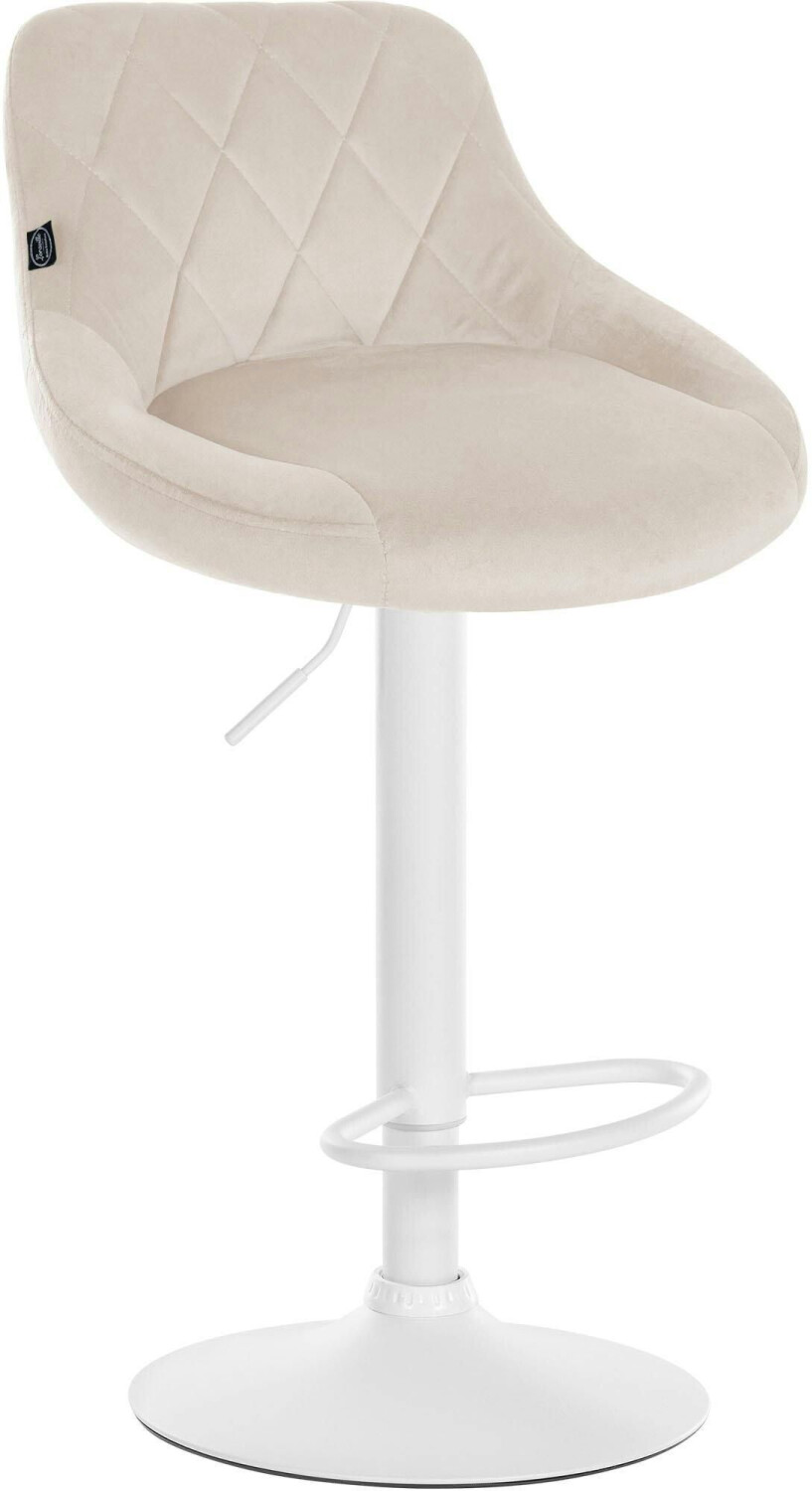 CLP Bar stool Lazio velvet white cream (322742)