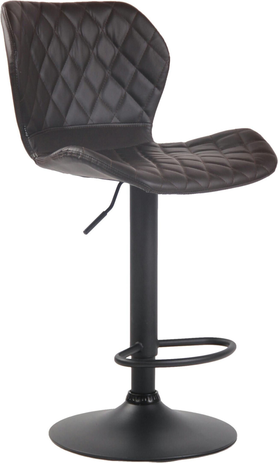 CLP Bar stool cork faux leather black brown (313207)