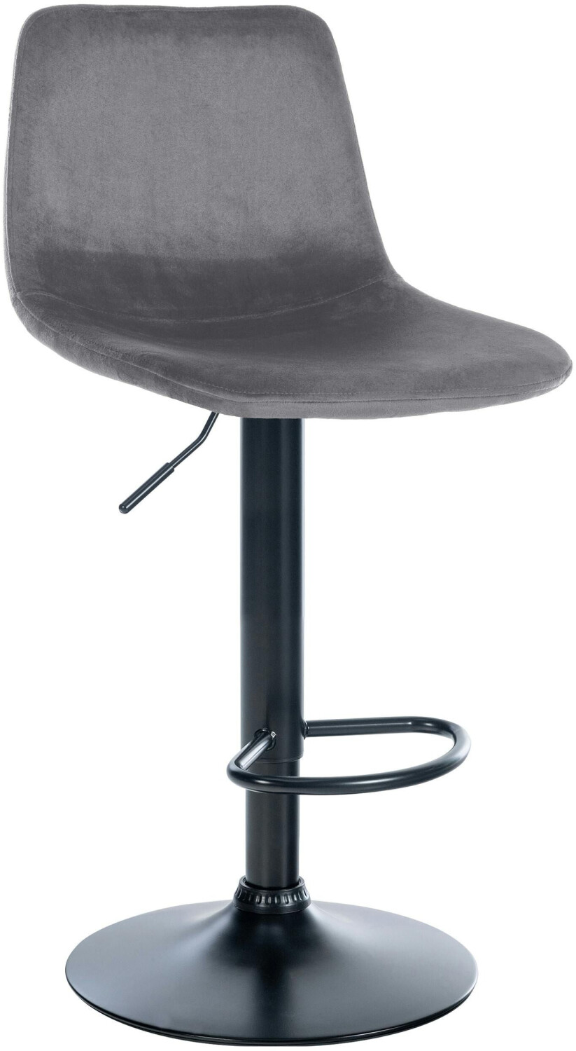 CLP Bar stool Divo velvet black dark gray (321704)