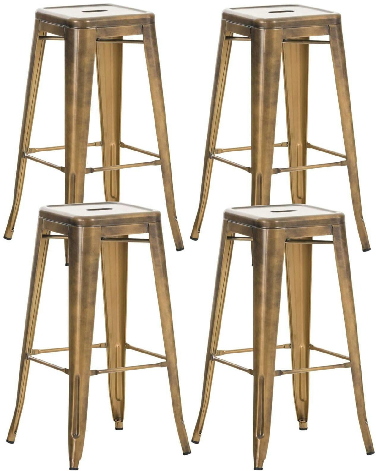 CLP Set of 4 bar stools Joshua gold (312747)