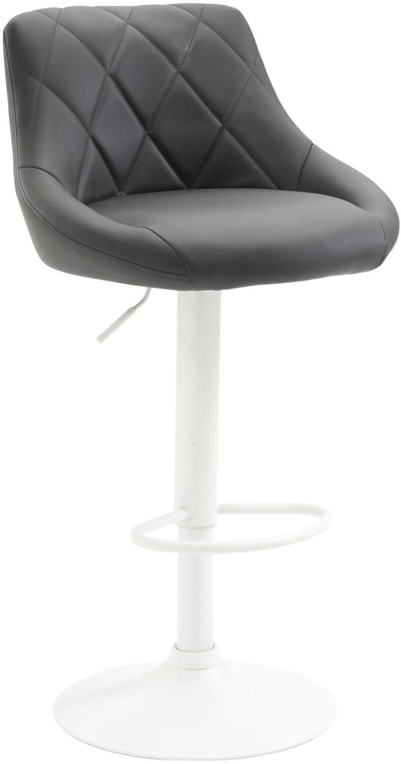CLP Bar stool Lazio artificial leather white gray (321765)