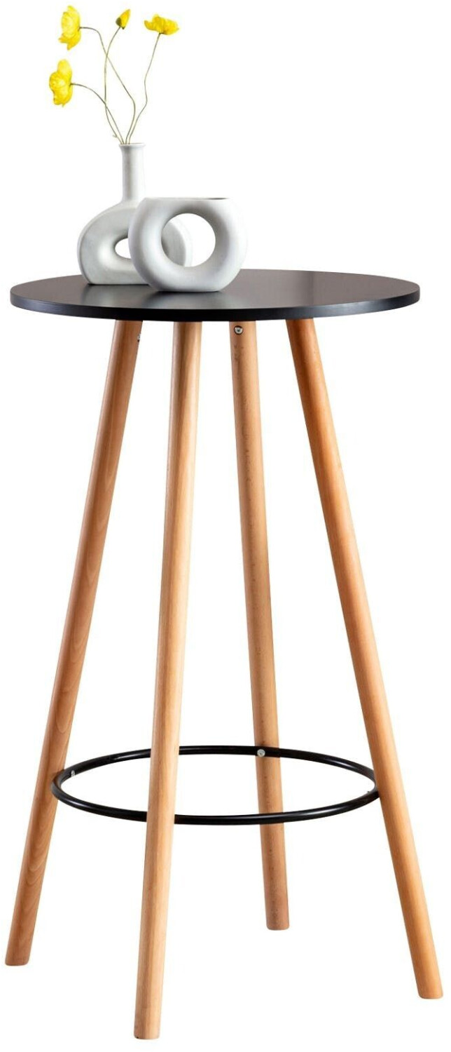 CLP Bar table Mijas round natura (round): color - black (308900)