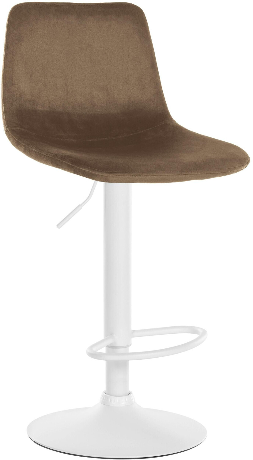 CLP Bar stool Divo velvet white brown (321708)