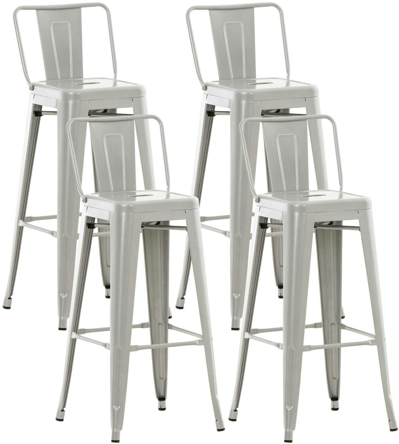 CLP Set of 4 bar stools Mason silver (312920)
