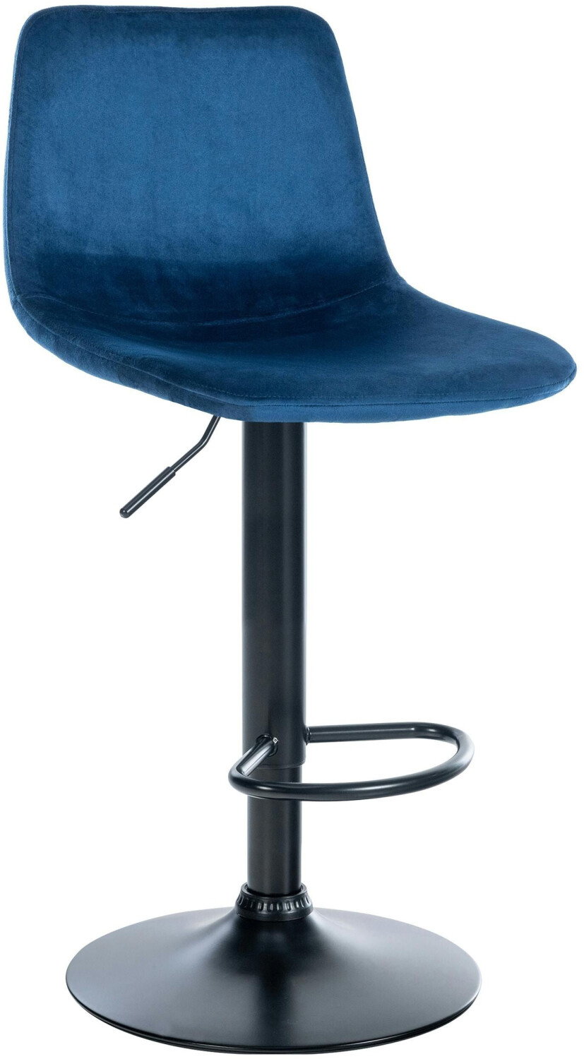 CLP Bar stool Divo velvet black blue (321705)
