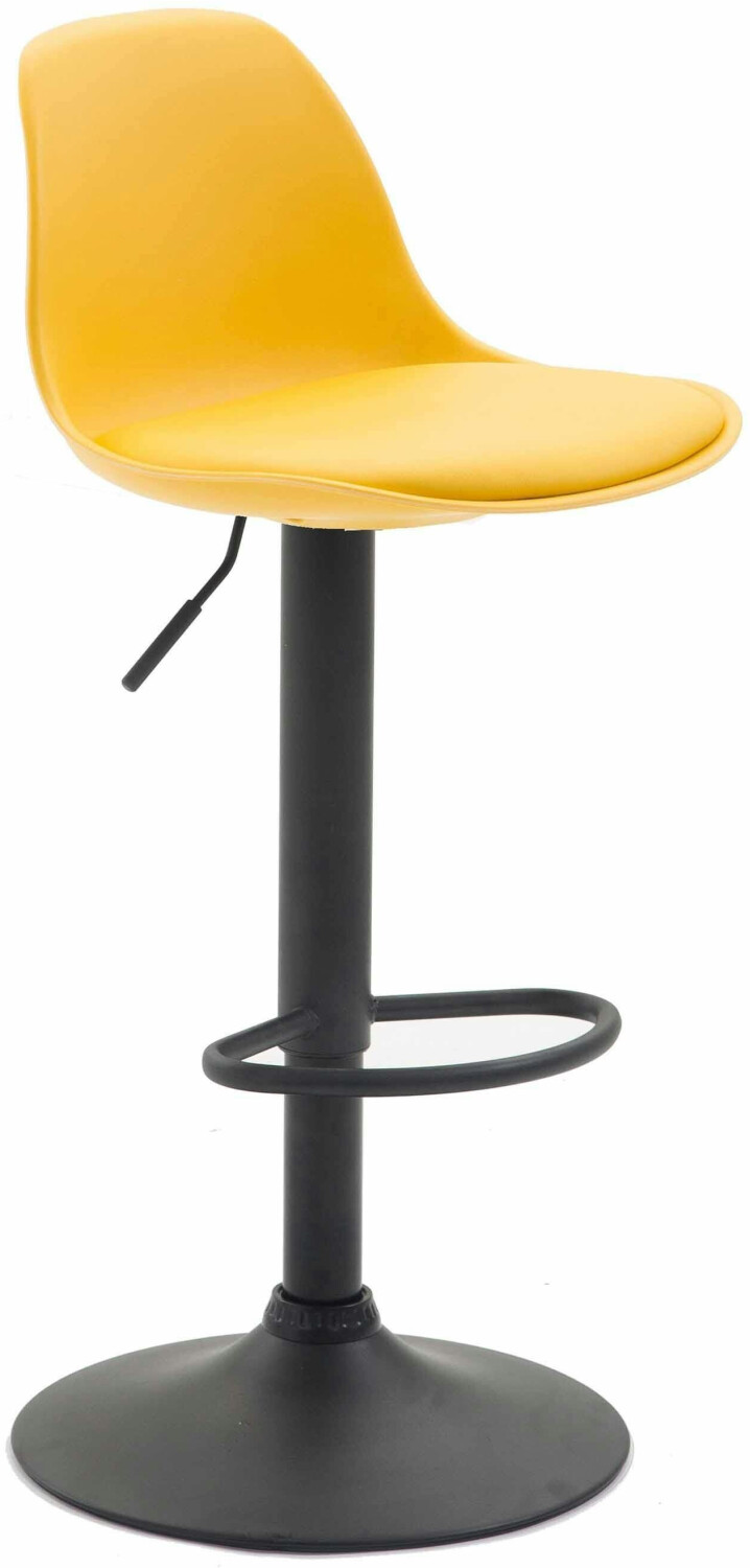 CLP Bar stool Kiel faux leather black yellow (308971)