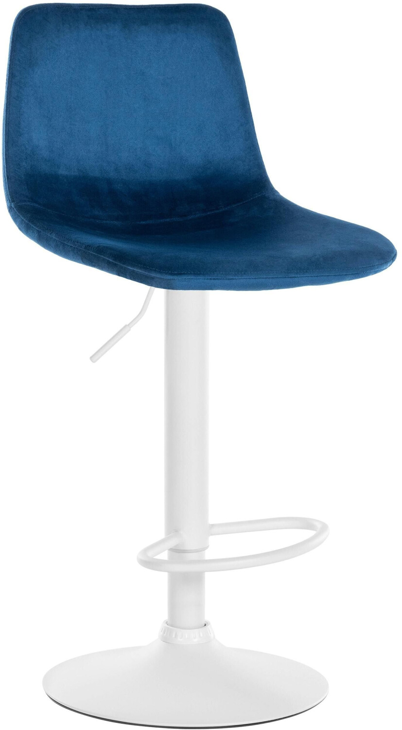 CLP Bar stool Divo velvet white blue (321711)