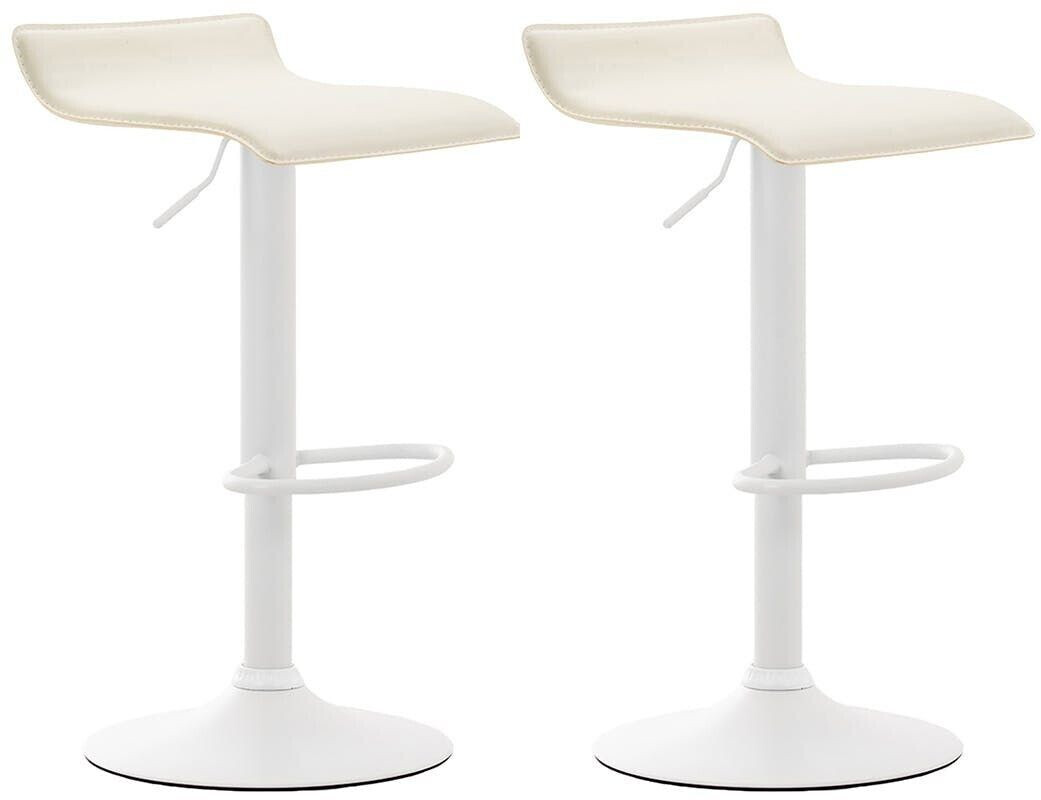 CLP Set of 2 bar stools Dyn V2 artificial leather white cream (316101)