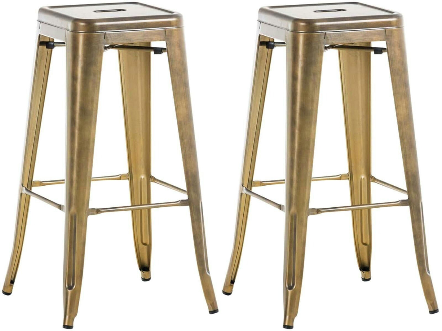 CLP Set of 2 bar stools Joshua V2 gold (314342)