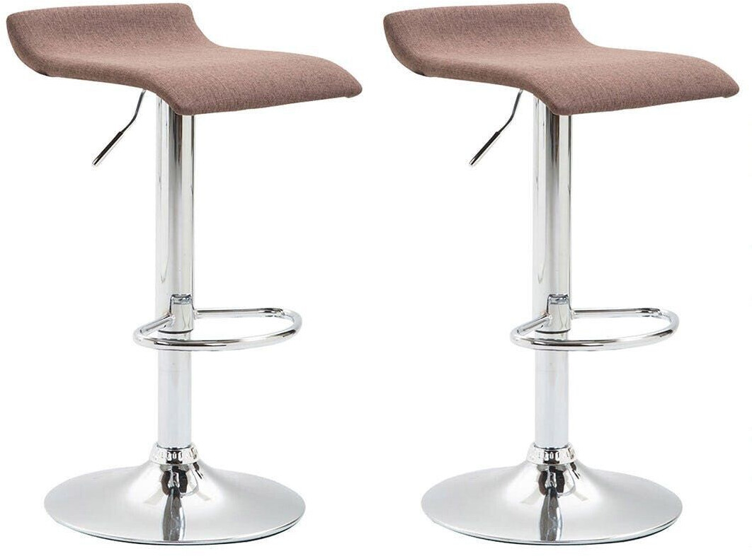 CLP Set of 2 bar stools Dyn V2 fabric brown (307645)