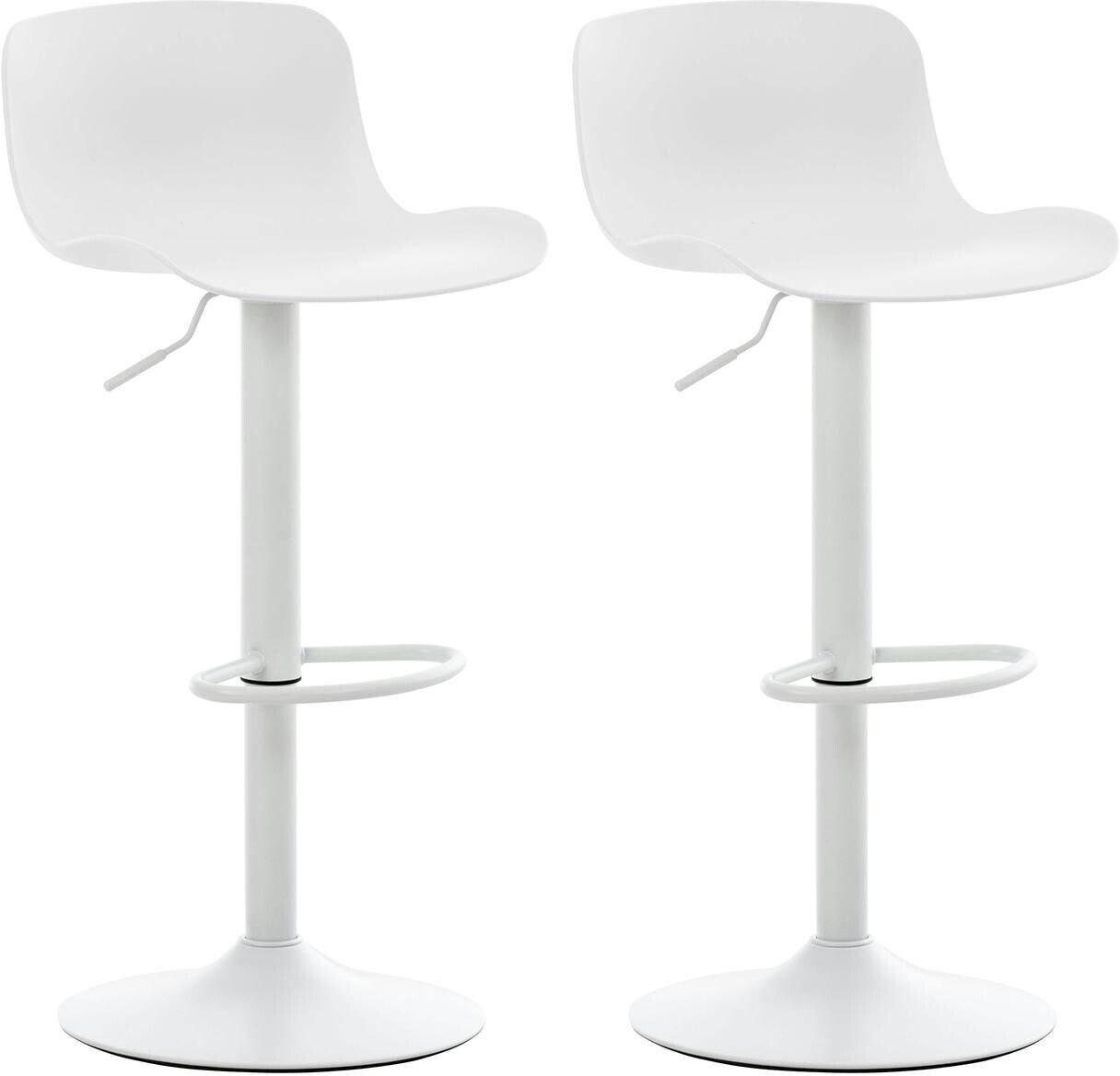 CLP Set of 2 bar stools Almada white (312926)