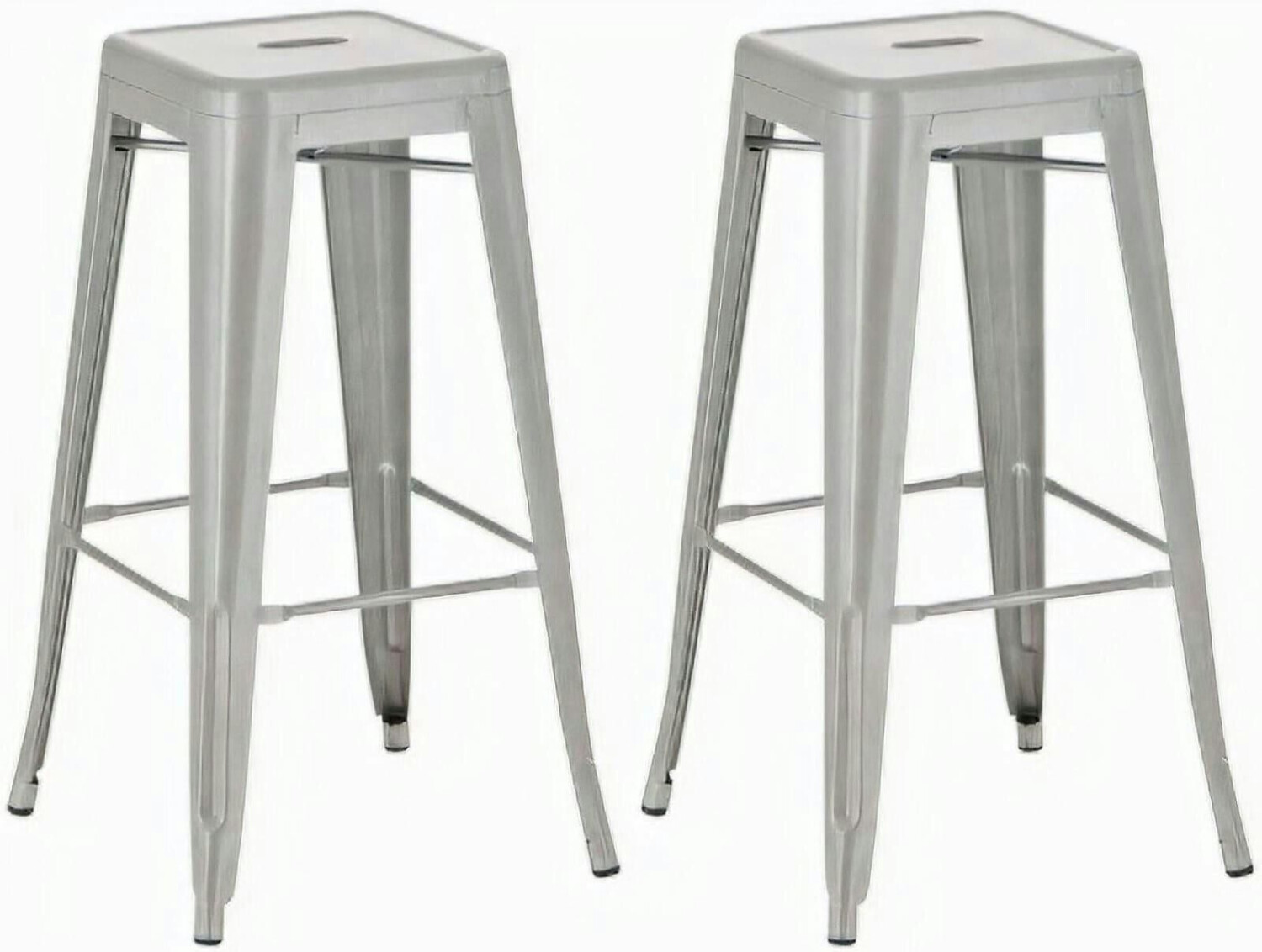 CLP Set of 2 bar stools Joshua silver (307611)